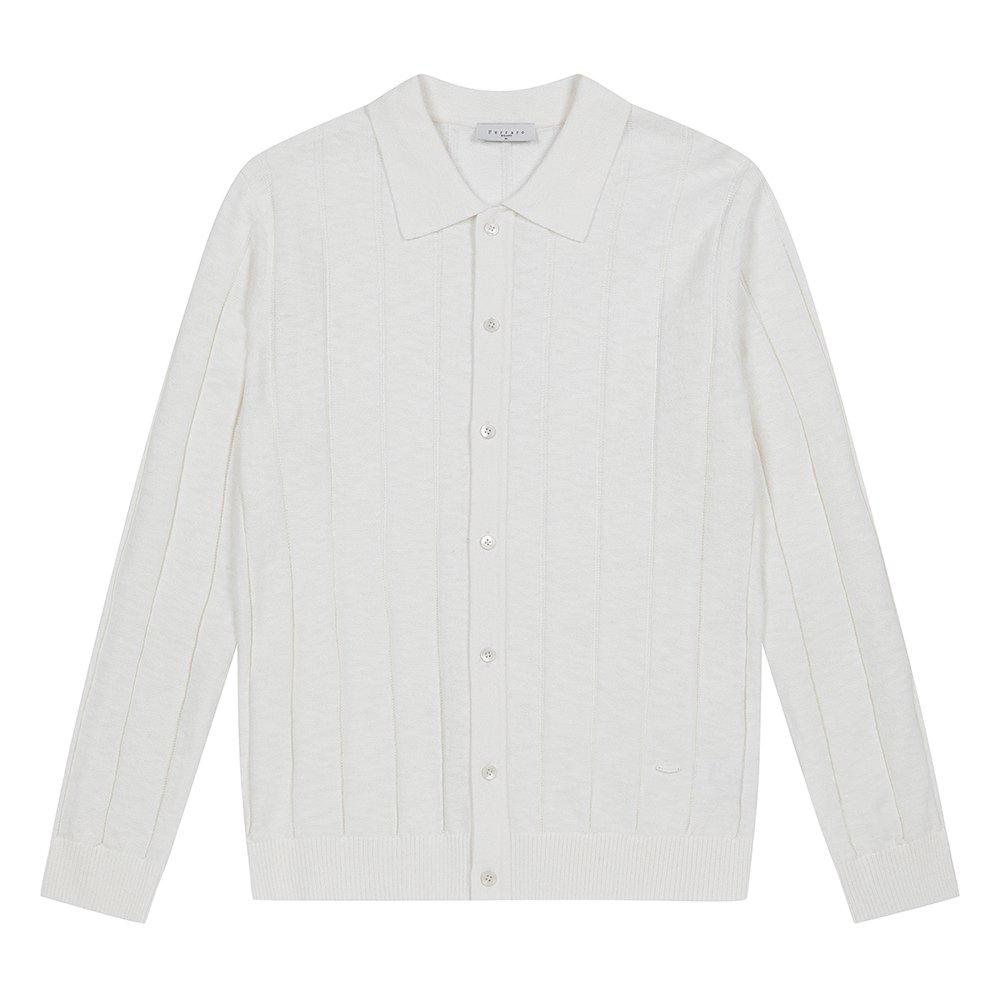 FERRAROMILANO Men'S Full Open Collar Sweater Ivory (A0Ca10261)