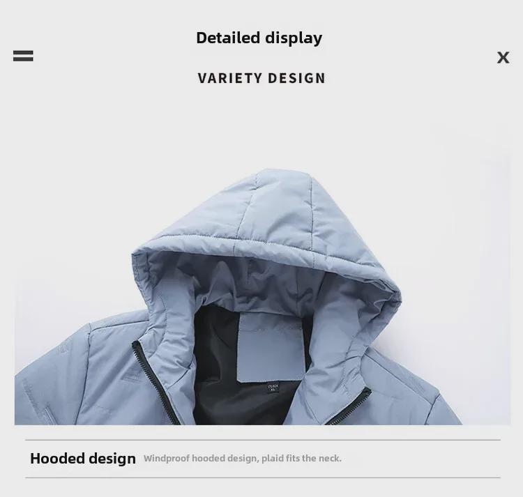 Men's Korean Style Hooded Cotton Down Coat – Trendy Winter and Autumn Fashion, Short Length