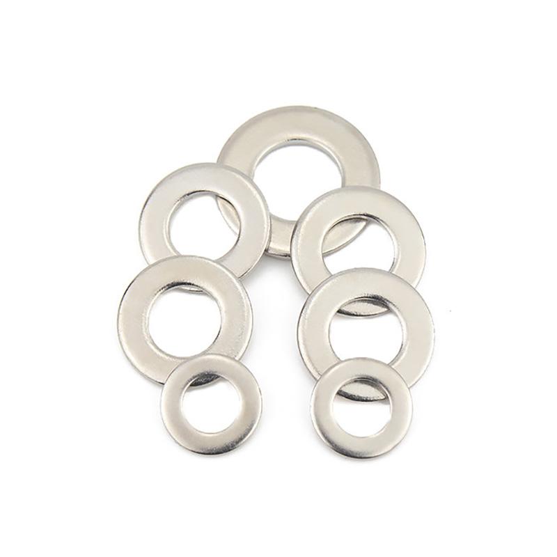 Nickel-plated Carbon Steel Flat Washer M3 M4 M5 M6 M8 M10 M12 M14 M16 M20 Meson Washers Plain Washer Gaskets Spacer Shim