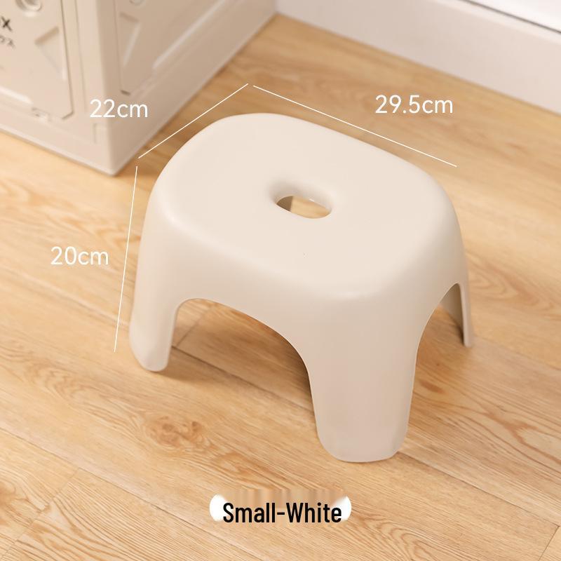 Sturdy Durable Plastic Low Stool for Adults - Living Room, Bathroom, and Shoe Changing Bench