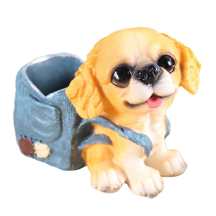 

Dog Shape Pen Cup Decorative Resin Pen Cup Pen Organizers Makeup Brush Organizers for Bathroom Office Desk Decoration