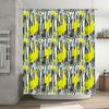 Modern Abstract Shower Curtain Artistic Black Yellow Splash Waterproof Bathroom Decor Set Vintage Textured Fabric Backdrop