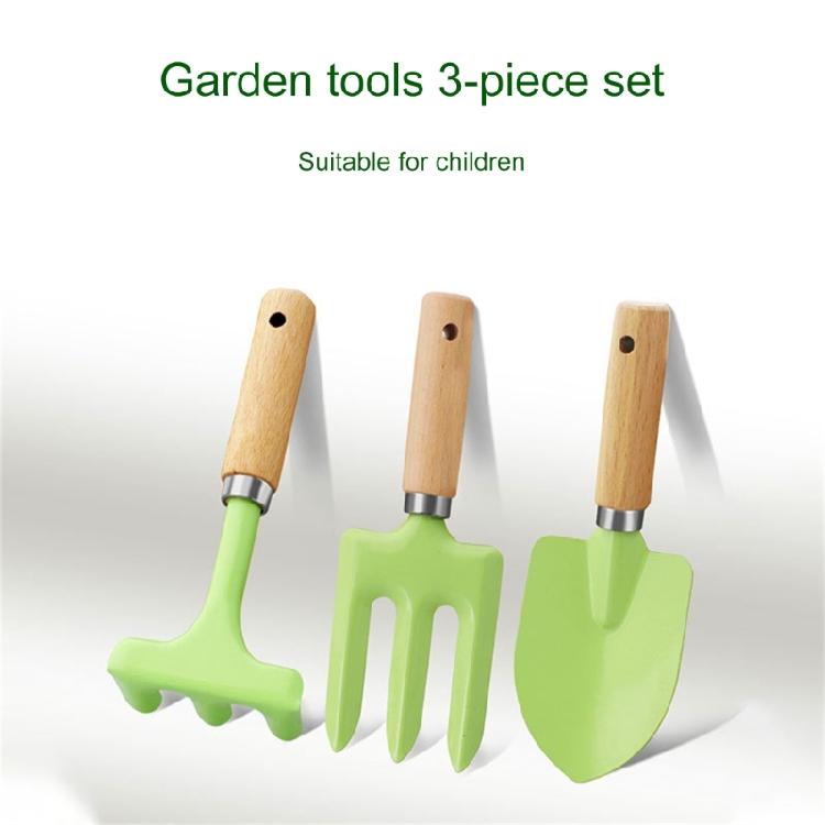 Complete Kids Garden Tool Set with Metal Construction&Wood Handles for Little Hands Planting Digging and Playing Outdoor