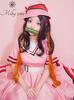 Demon Kimetsu No Yaiba Nezuko Kamado Cosplay Costume with Cute Little Sister Demon Slayer Halloween [Milky Time] Slayer Wig, Ladylike, Style, A-Line