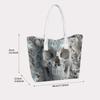 Gothic Skull Pattern Tote Bag Fashion Daily Carry Shoulder Bag Lightweight Casual Handbag