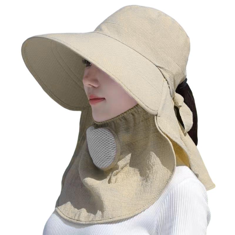 Moisture Wicking Ponytail Hat for Teens Adult Sunproof Holiday Hat with Face Cover Sun Hat Comfortable Cycling Hat