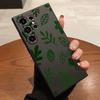 Green Leaf Pattern Phone Case for Samsung Galaxy S25 S24 Ultra S23 S22 S21 S20 FE Plus Soft TPU Protection Cover