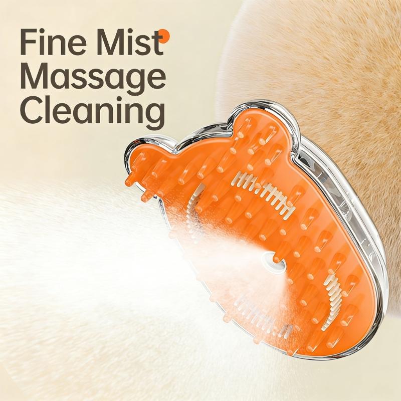 Portable Rechargeable Pet Hair Brush Gentle Soothing Steams Technology for Various Coat Type