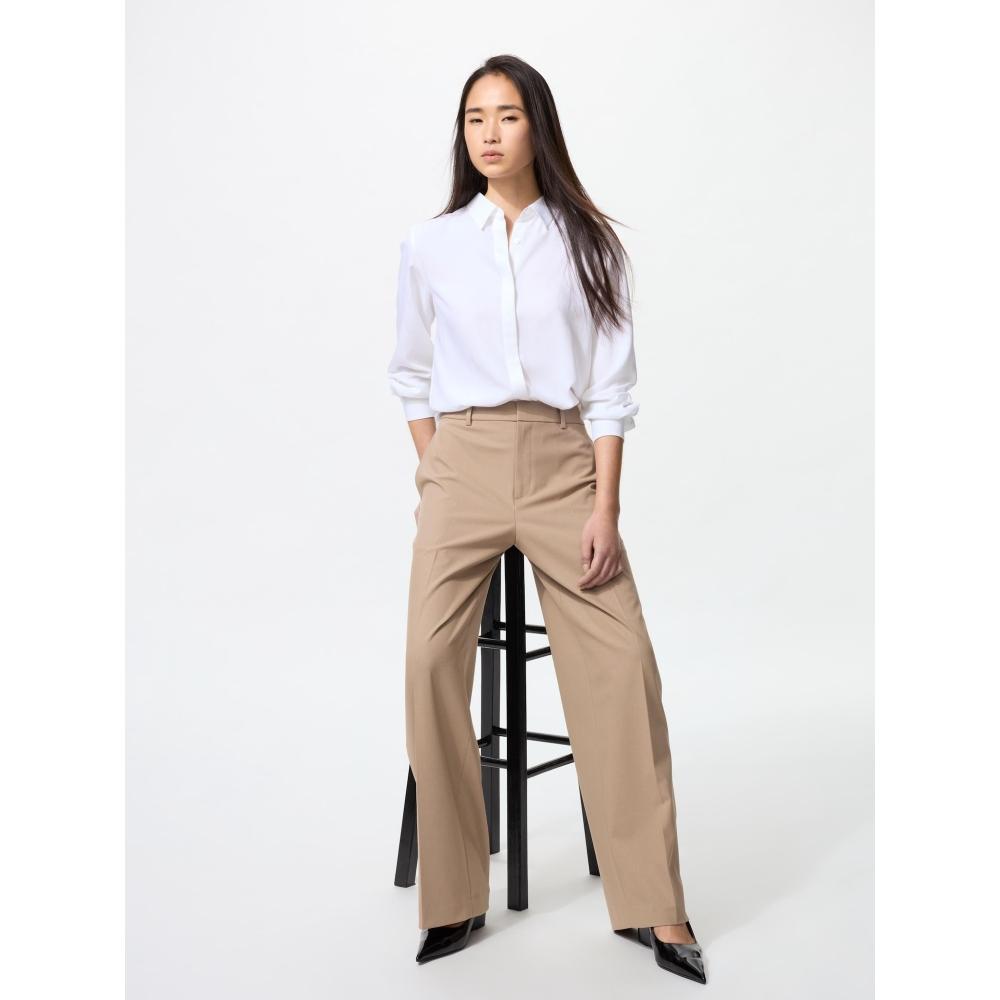 

Uniqlo Умные широкие брюки Длина штанины 75 79см Большой размер 05 GRAY/WOMEN XS