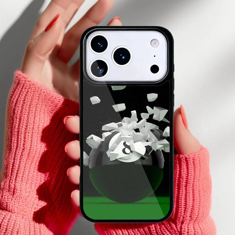 Billiards Snooker 8 Ball Phone Case for iPhone 17 16 15 14 13 Pro Max Back Cover for 12 11 Pro Coque
