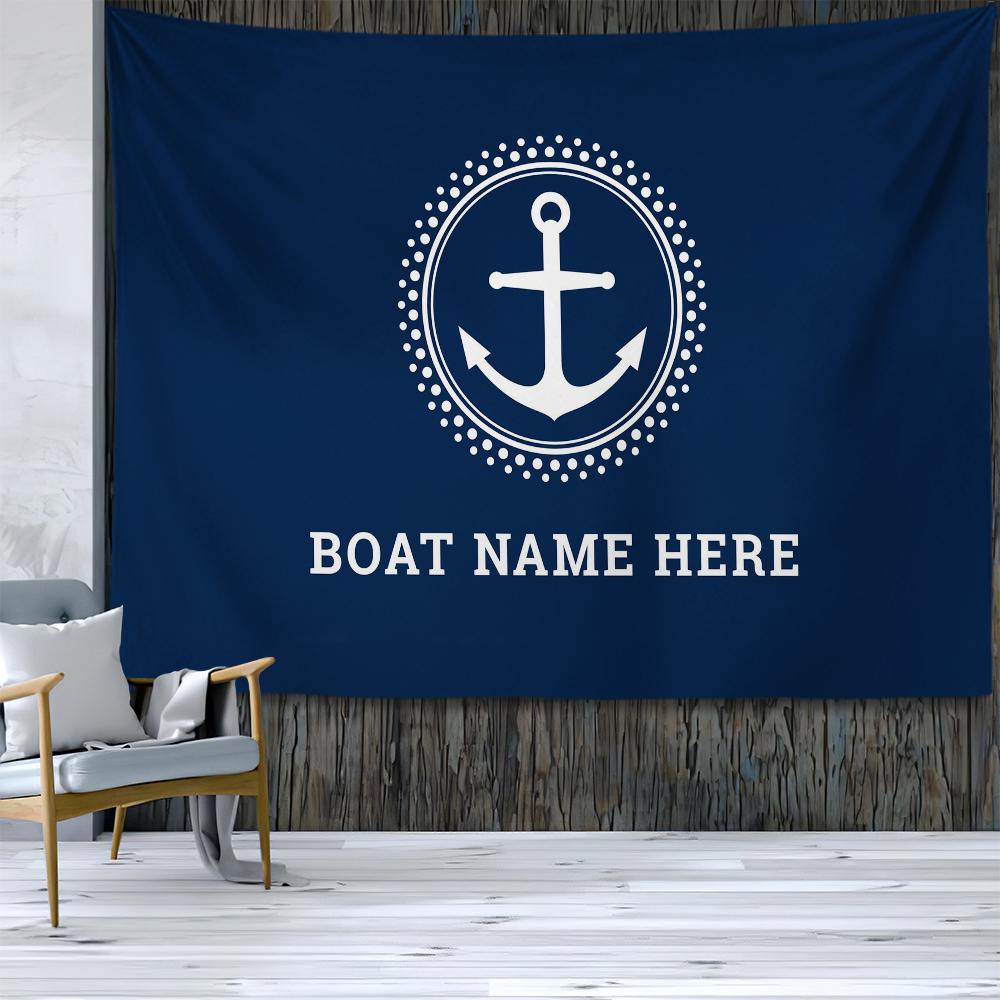 

Nordic Dark Blue Nautical Decorative Tapestry Hippie Boho Home Decor Wall Decor Beautiful Room Decor Aesthetics Customizable 74x94cm(29x37in)