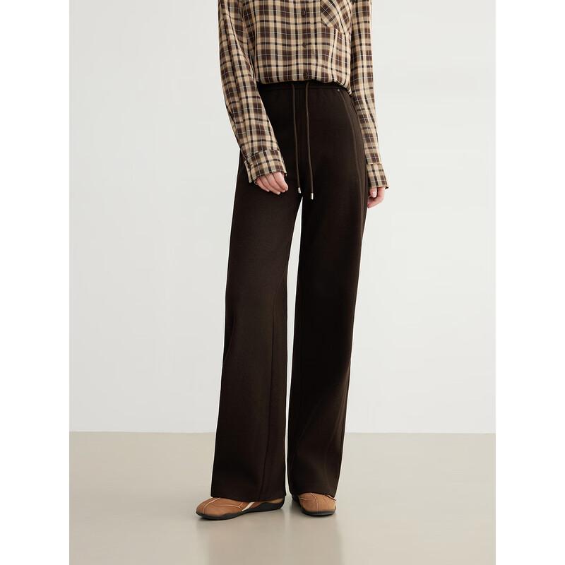 ELLE Women s Fleece-Lined Drawstring Knit Wide-Leg Pants L