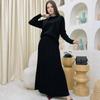 2025 Autumn Women's Round Neck Loose Knit Top & A-Line Skirt Set