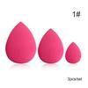 3Pcs/Pack Makeup Sponge Powder Foundation Cosmetic Puff Smooth Flawless Blending Tool