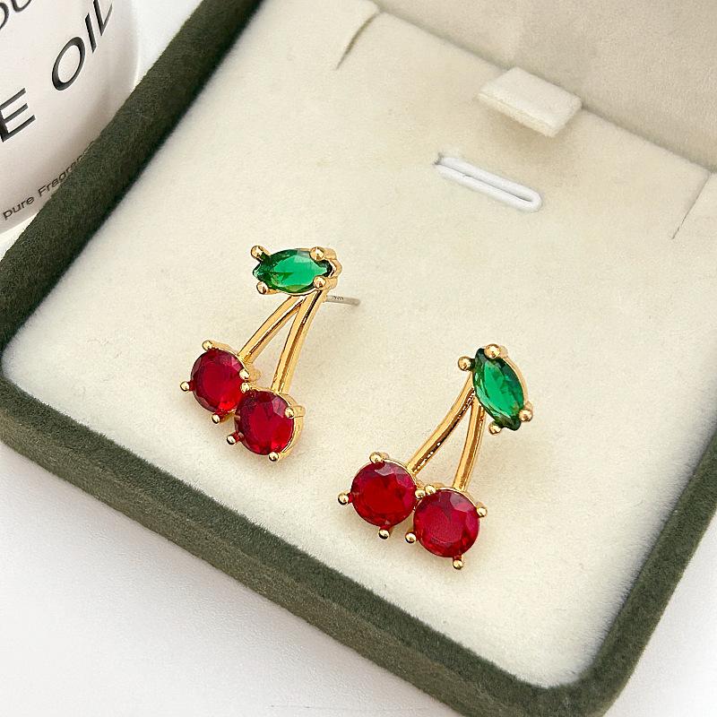 

Internet Celebrity Cherry Necklace Fashion Light Luxury Commuter Niche Collarbone Chain Fresh Sweet Gentle Necklace Women