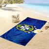 Brasilien Nationalmannschaft Print Strandtuch, Großes Weiches Schnelltrocknendes Handtuch für Strand Camping Schwimmen