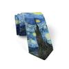 Fashionable Vintage  Oil Painting Print Tie For Men and Women Silk Fabric Comfortable Long Tie 13 Unique Patterns