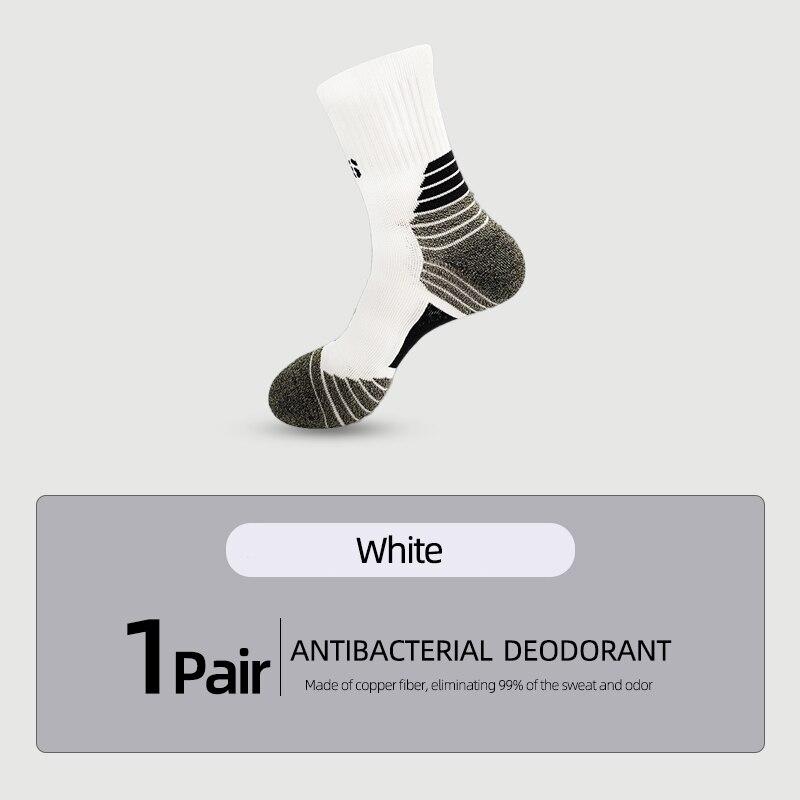 Deodorant Nano Copper Sports Socks for Men Antibacterial Basketball Climbing Sock Summer Compression MTB Cycling Bicycle Running