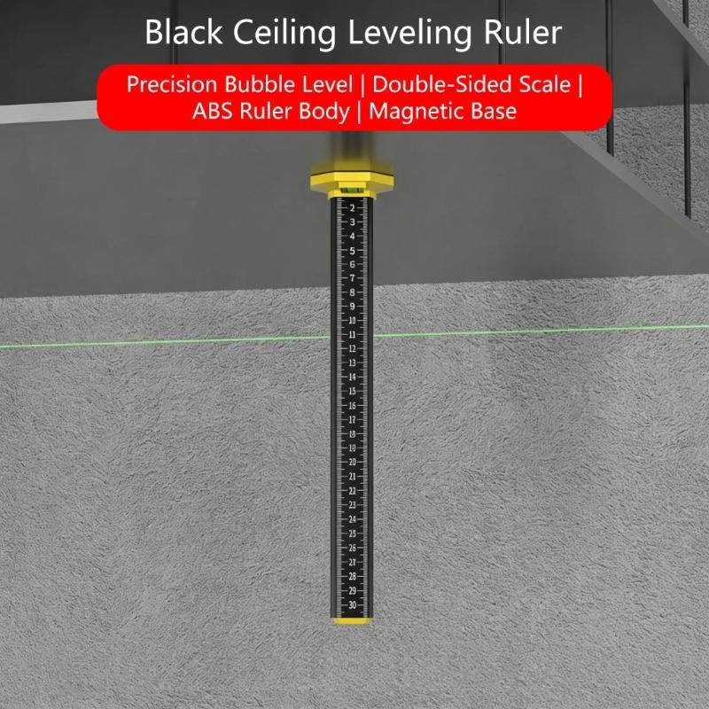 Woodworking Equal Height Ruler Upgraded Positioning Horizontals Elevations Ruler Double-Side Scale Tile Tool