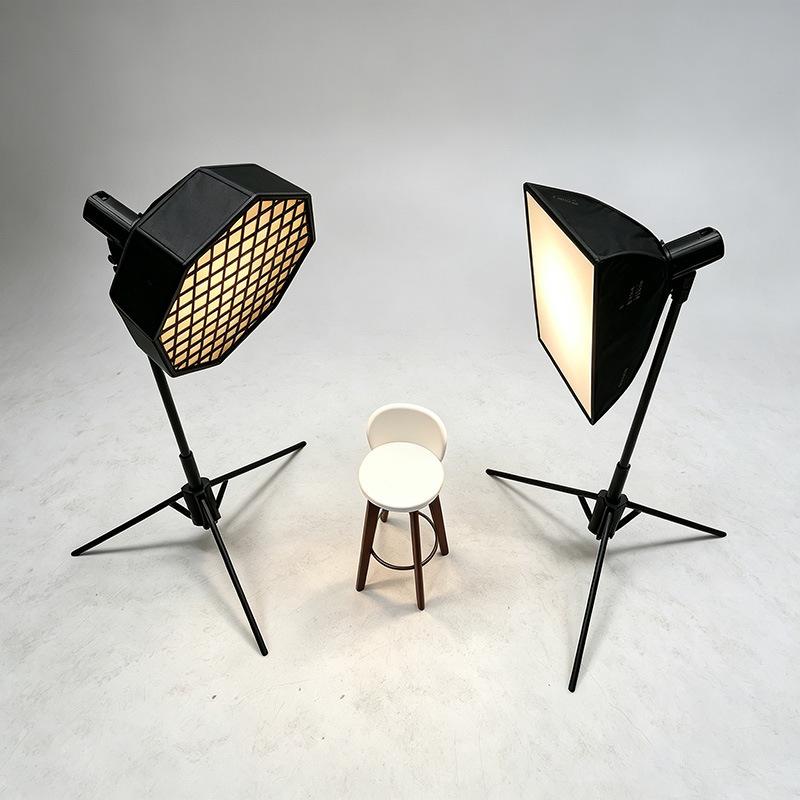1/12 Mini Studio Light Softbox Model Tripod Photography Stool Realistic Miniature Props For Dollhouse Layout Shooting Decor