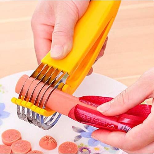 HJ Banana Cutter, Fruit Slicer, Banana Splitter, Fruit Cutter, Kitchen Tool (Set of 1)