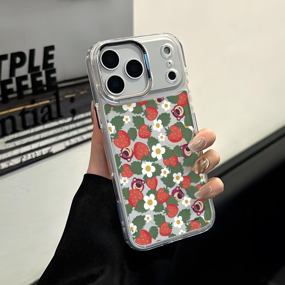 

Cartoon L-Lotsos Bear Phone Case for Apple iPhone 17 Air 16 16e 15 14 13 12 11 Pro Max X Xs XR 8 Plus Luxury Clear Cover iPhone X