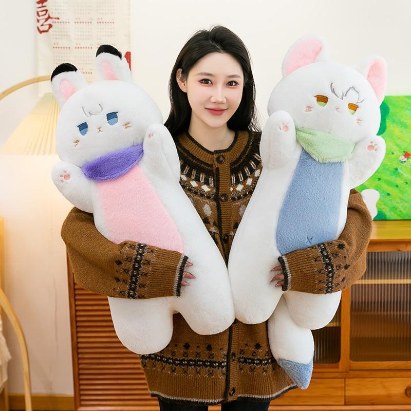 Siamese Cat Plush Toy Long Animal Pillow Gift For Kids And Teens