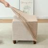 Velvet Square Ottoman Cover Soft Elastic Footrest Stool Slipcover Furniture Protector for Living Room