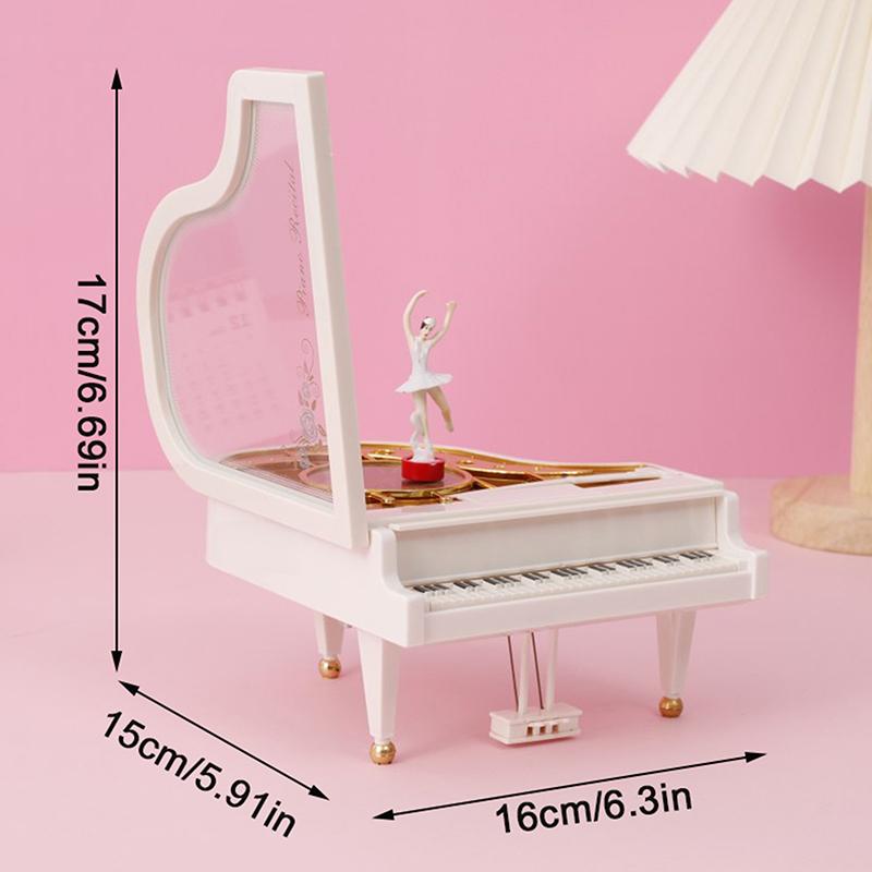 Dancing Ballerina Elegant Music Box Romantic Classic Piano Musical Box Exquisite Creative Eco-Friendly For Birthday Wedding Gift