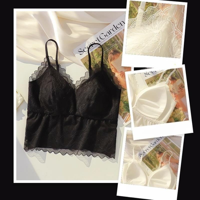 Dámské krajkové podprsenky Top Pohodlné Bralette Jednobarevné Sexy Spodní Prádlo Vesta Dámské Bezdrátové spodní prádlo Duté Bezešvé Podprsenka
