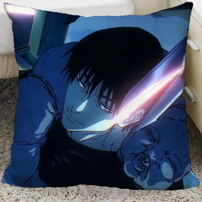 Anime Jujutsu Kaisen Toji Fushiguro Pillow And Pillowcase Double Sided Pattern Throw Pillows 40X40Cm