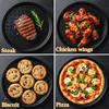 3/4 Pack Round Pizza Baking Pans Set Perforated Carbon Steel Nonstick Pizza Trays Kitchen Pizza Crisper Pan Oven Baking Supplies