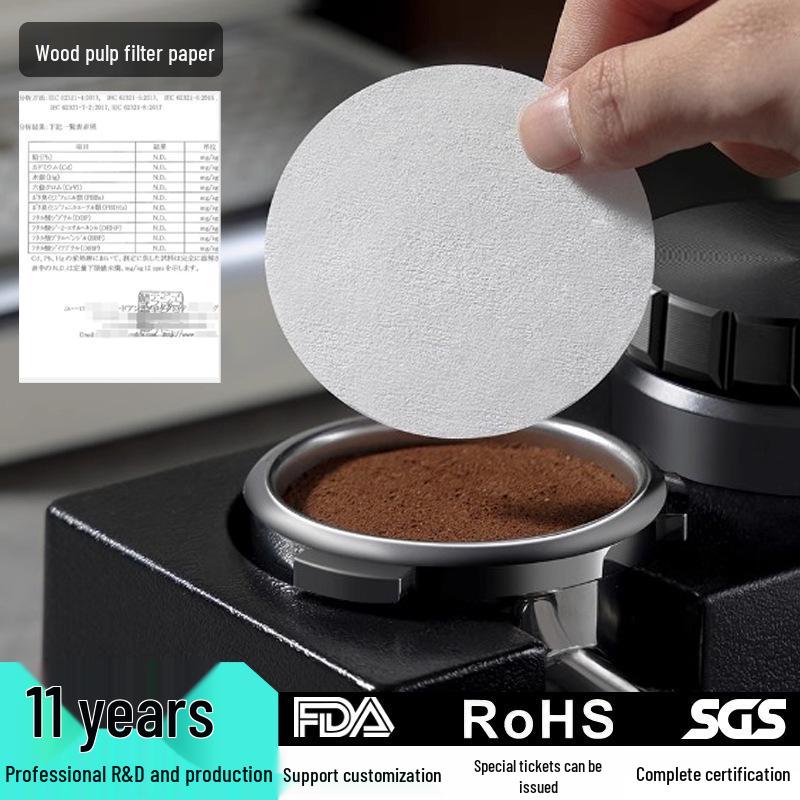 Round Pour-Over Coffee Filter Paper for Italian Machine Handle