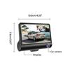 DVR 3 Cameras 4.0 Inches Dash Cam Car Full High-Definition Video Recorder Auto Registrator Dash Cam with 3 Ways Cameras
