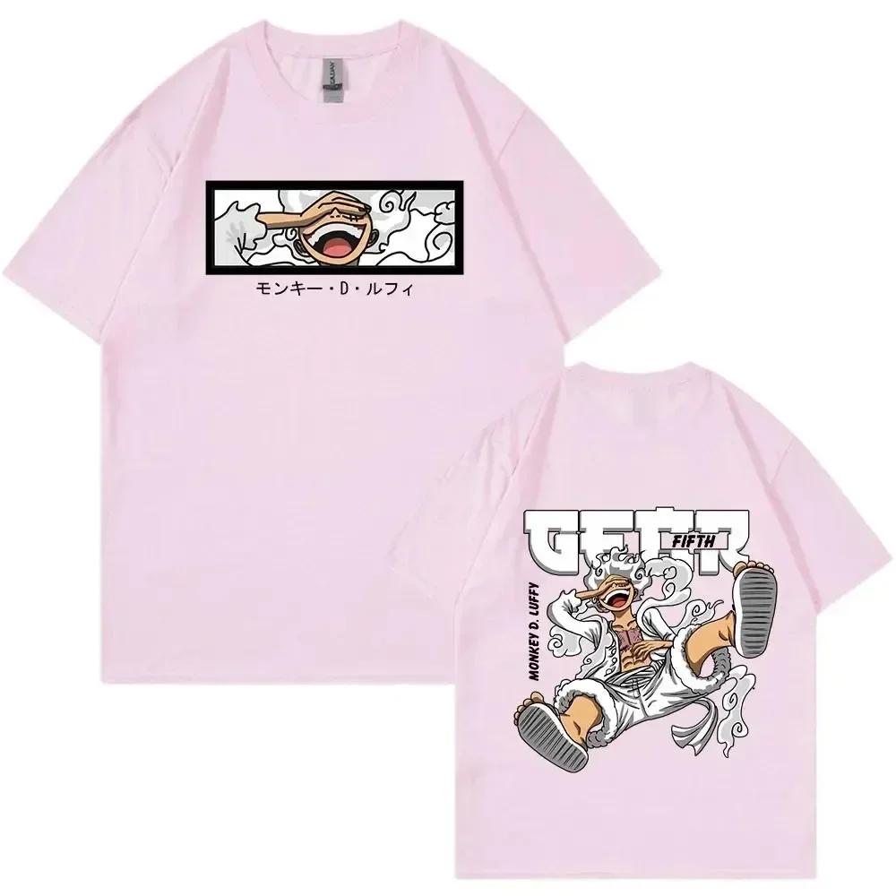 Anime Strohhutpiraten Nika Gear 5 Monkey D Luffy Wanted Poster Unisexga Unisex Unisex Frauen T-Shirt Harajuku T-Shirt Top Y2k Kleidung Unisex