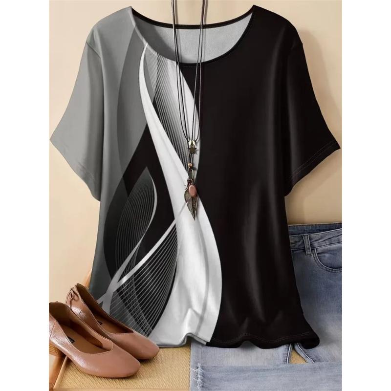 3D Printed Women's T-Shirt Summer Breathable Versatile Fashion Tops