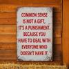 Nostalgic Metal Sign "Common Sense Is Not A Gift" for Home Bar & Man Cave Decor