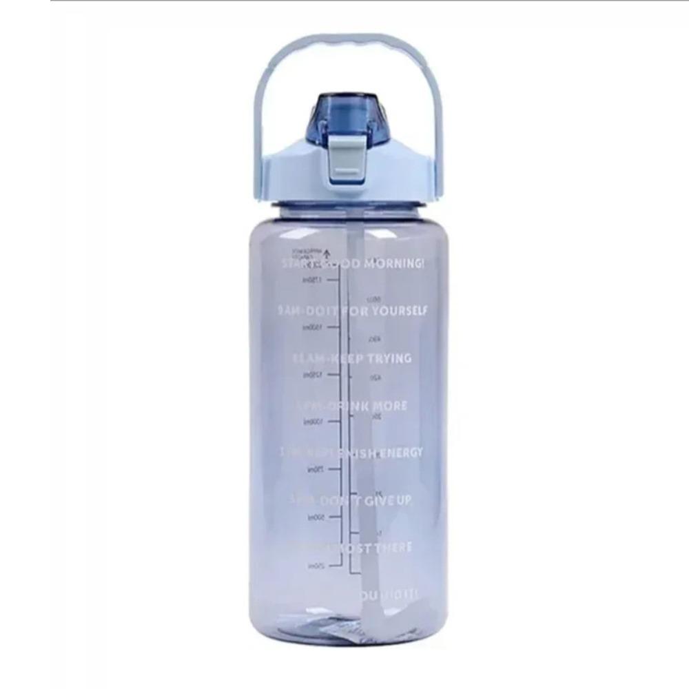 

2L Sports Water Bottles with Time Marker Travel Water Cup Durable Drink Bottle Drinkware синий