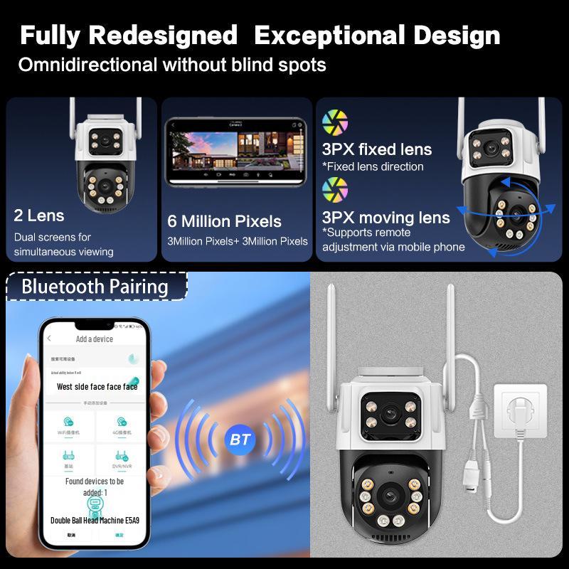 ICSEE 360° HD Wireless Binocular Camera with Smart Night Vision for Home Surveillance