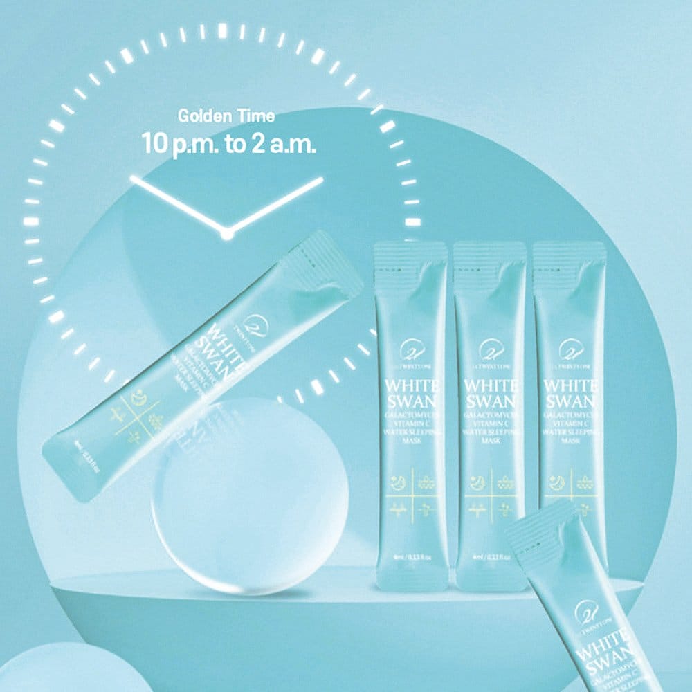 White Swan Galactomyces Vitamin C Water Sleeping Mask 4mlx20pcs Whitening Wrinkle Improvement