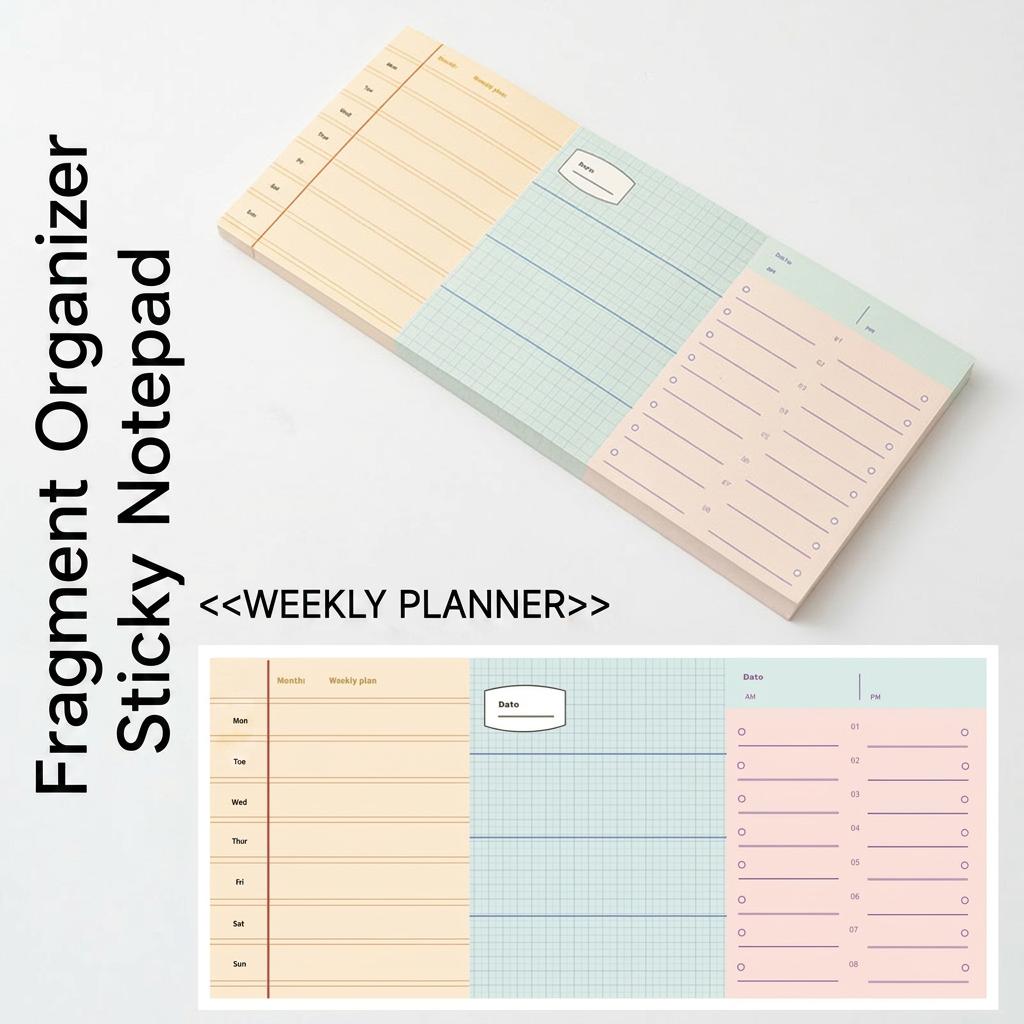 Daily Schedule Notepad Non-Adhesive Tearable Planning Notepad Non-Adhesive Memo Pad Pre-Scored Weekly Plan Memo Pad For Students