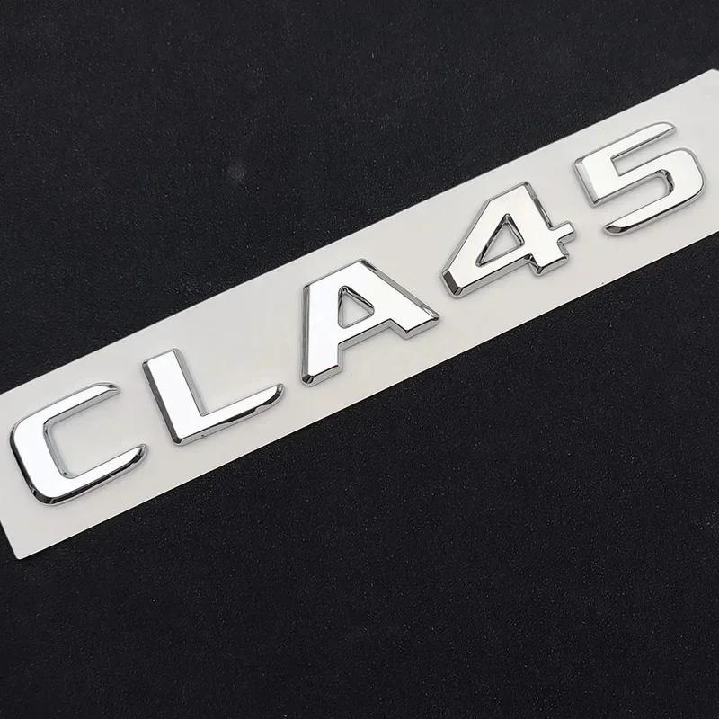 3D ABS Car Letters for Mercedes CLA45S C118 W118 CLA35 CLA45 AMG C117 W117 Fender TURBO 4MATIC Emblem Logo Sticker Accessories