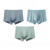3pcs Summer Thin Ice Silk Men's Underwear Men's Flat Corner Pants with Mesh One Piece Breathable Thin Quick Drying Boxer Brief