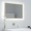 LED Bathroom Mirror In Sonoma Oak 60 X 8.5 X 37 Cm Acrylic