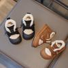 Winter Short Boots for Girls, Snow Boots, Fashionable Warm Boots, Children's Leather Boots, Soft-soled Cotton Boots for Girls