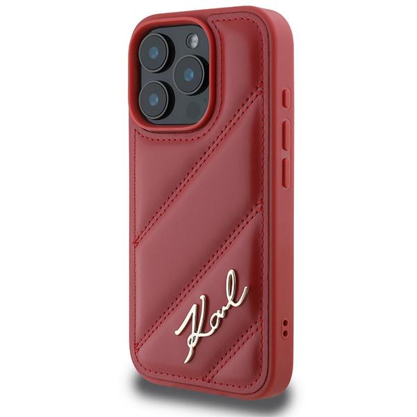 Karl Lagerfeld Klhcp16Lpqdsmgr Iphone16 Pro 6.3 Czerwony/Red Hardcase Quilted Signature