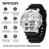 Sanda Wasserdichte Multifunktions-Sportuhr mit Temperaturalarm & Modischem Design