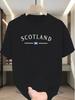 Men'S Short-Sleeve T-Shirt with 'SCOTLAND' Letter Print