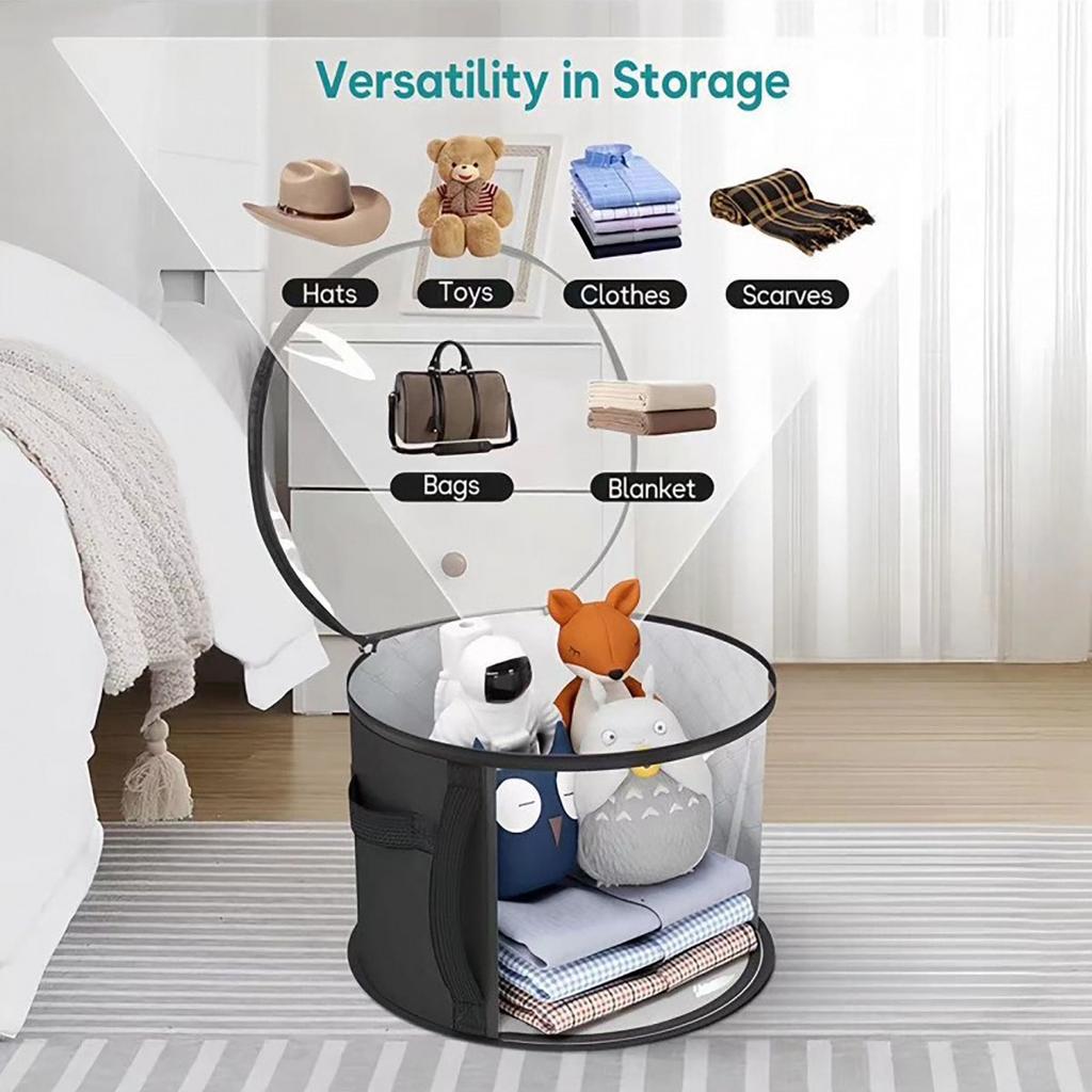 Clear PVC Hat Storage Organizer With Zipper Closure, Portable Stackable Round Brim Hat Container With Handle, Transparent Fashio