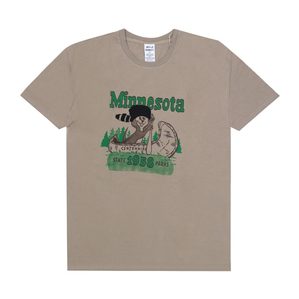 Wild Donkey Khaki Short Sleeve Tee Minnesota T-MINNESOTA KHAKI (M)